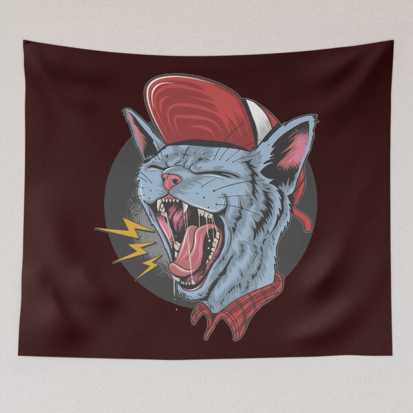 Item preview, Cat screaming rock 'n' roll designed and sold by kalud-zoldyck.