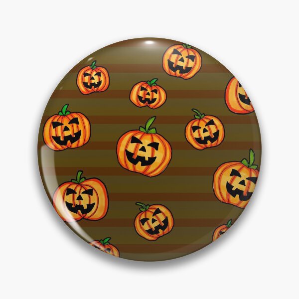 Item preview, Jack o Lanterns Halloween Pumpkin Stripy Pattern designed and sold by Harriet Linton.