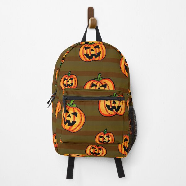 Item preview, Jack o Lanterns Halloween Pumpkin Stripy Pattern designed and sold by Harriet Linton.