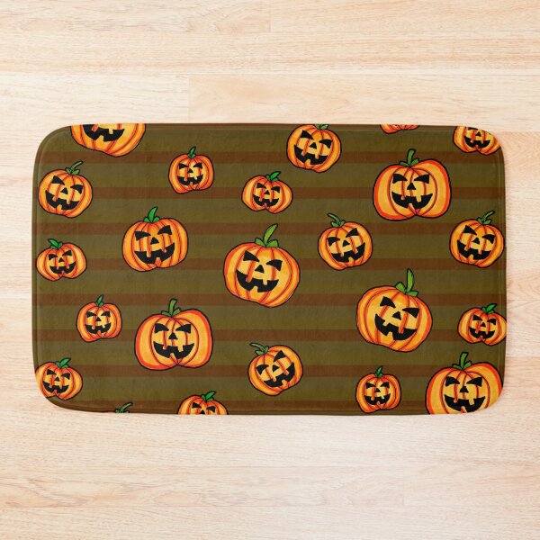 Item preview, Jack o Lanterns Halloween Pumpkin Stripy Pattern designed and sold by Harriet Linton.