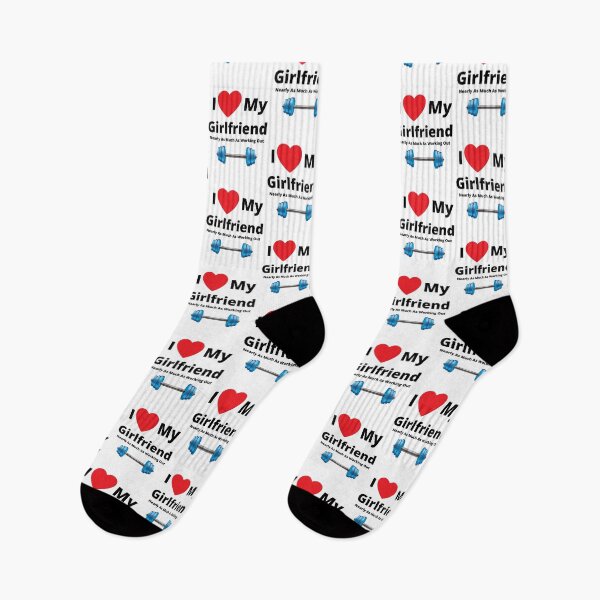 Item preview, I Love My Girlfriend Nearly As Much As Working Out designed and sold by printgaff.