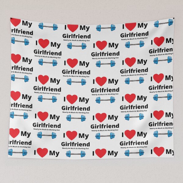 Item preview, I Love My Girlfriend Nearly As Much As Working Out designed and sold by printgaff.