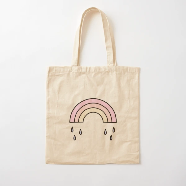 Rainbow Moonlit Yeti or Abominable Snowman Tote Bag Eco Friendly Tote Bag  Shopping Bag 