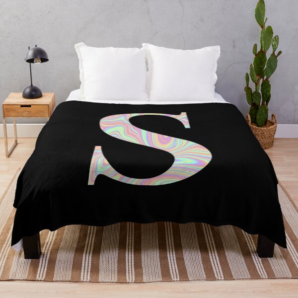 Item preview, Letter S Holographic Liquid Marble Effect Rainbow Alphabet designed and sold by Sour Soul.