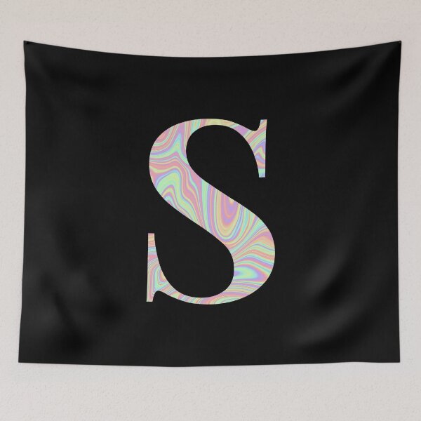 Item preview, Letter S Holographic Liquid Marble Effect Rainbow Alphabet designed and sold by Sour Soul.