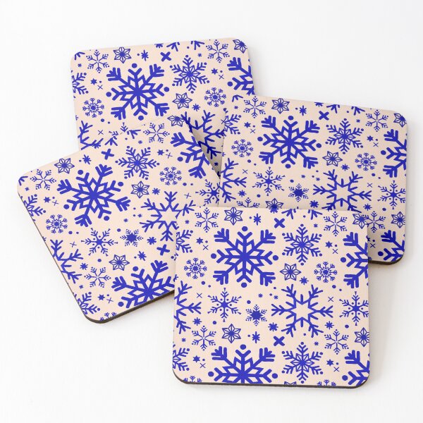 Item preview, Snowflake Collection – Blue & Blush designed and sold by Cat Coquillette.