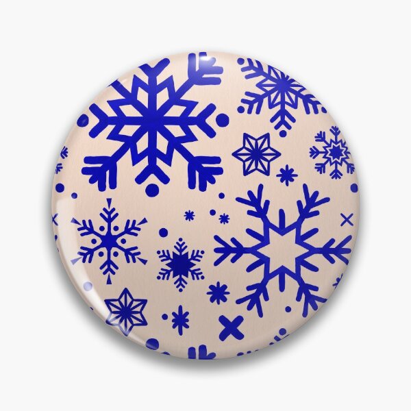 Item preview, Snowflake Collection – Blue & Blush designed and sold by Cat Coquillette.
