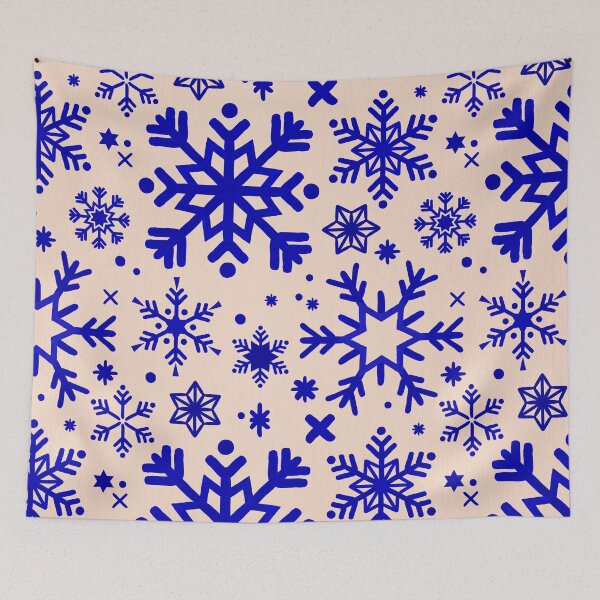 Item preview, Snowflake Collection – Blue & Blush designed and sold by Cat Coquillette.