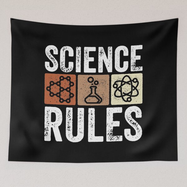 Item preview, Science Rules Rocks Student Teacher Scientist Humor Retro Vintage designed and sold by lxmag.