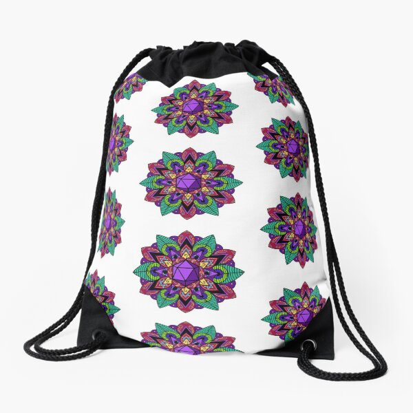 Mollymauk mandala Drawstring Bag