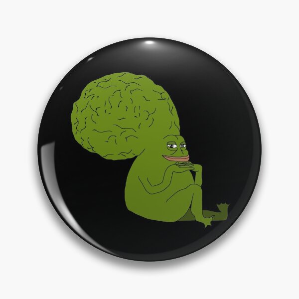 Item preview, Pepe the frog meme big brain designed and sold by Omeris.