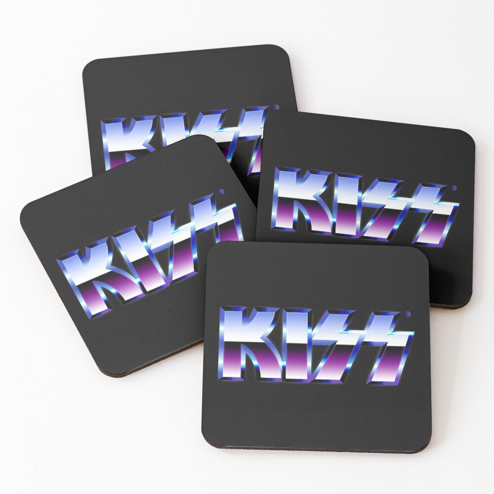 Kiss Logo Chrome Coasters (Set of 4)