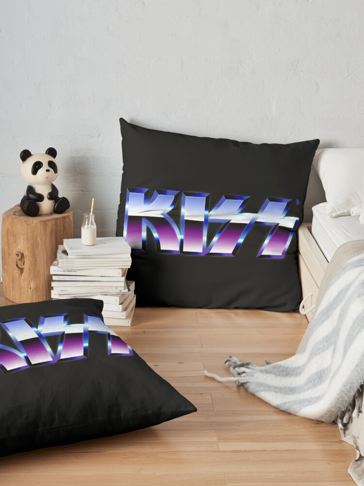 Alternate view of Kiss Logo Chrome Floor Pillow