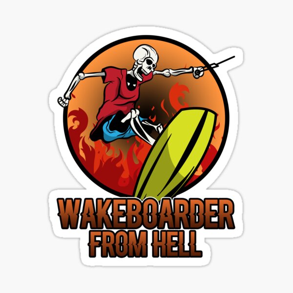 Cadeau Wakeboard Wakeboard Halloween Zombie Sticker