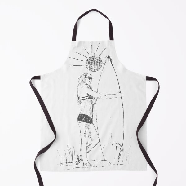 Item preview, Wave Surfing Girl Sketch designed and sold by design4tees.