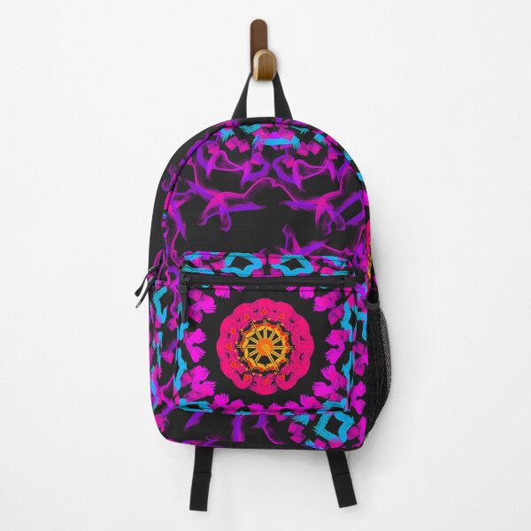 Item preview, Triple Mandala Bib Flower Purple and Teal Large design designed and sold by Graykat.