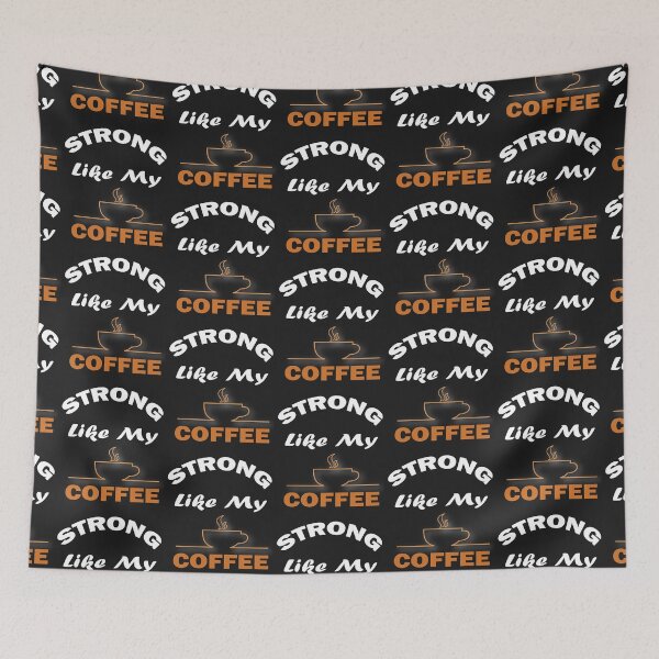 Item preview, I'm Strong Like My Coffee,  Srtong and Hot Like My Coffe, Coffee Addict Lover,gym and doing workouts,Funny Coffee Saying, Minimalist Gift Idea. designed and sold by Geeks-Design.