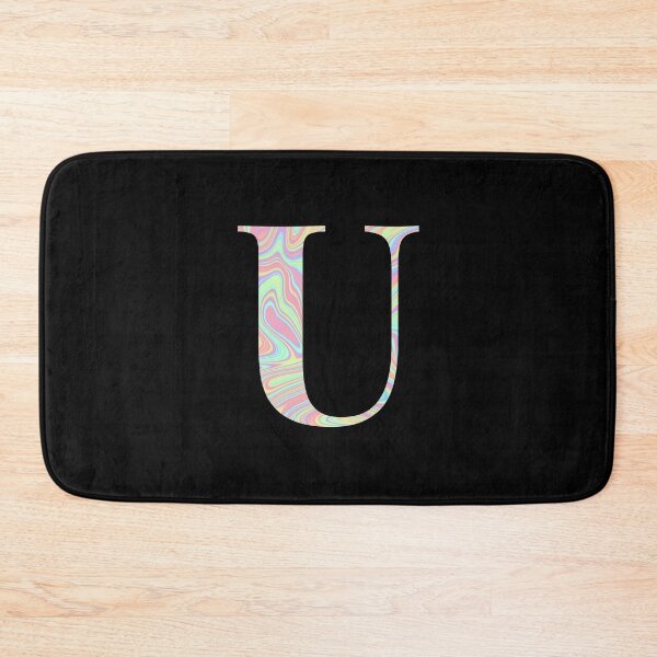 Item preview, Letter U Holographic Liquid Marble Effect Rainbow Alphabet designed and sold by Sour Soul.