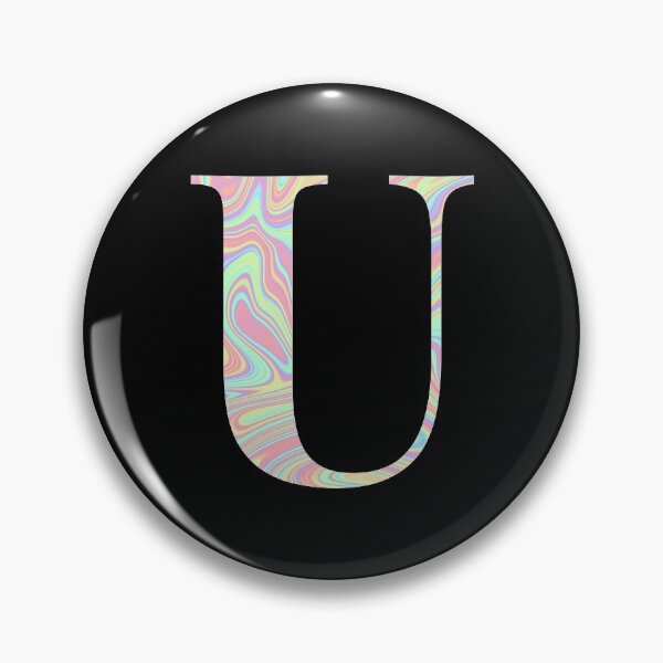 Artikelvorschau, Buchstabe U Holographic Liquid Marble Effect Regenbogen Alphabet entworfen und verkauft von Sour Soul.