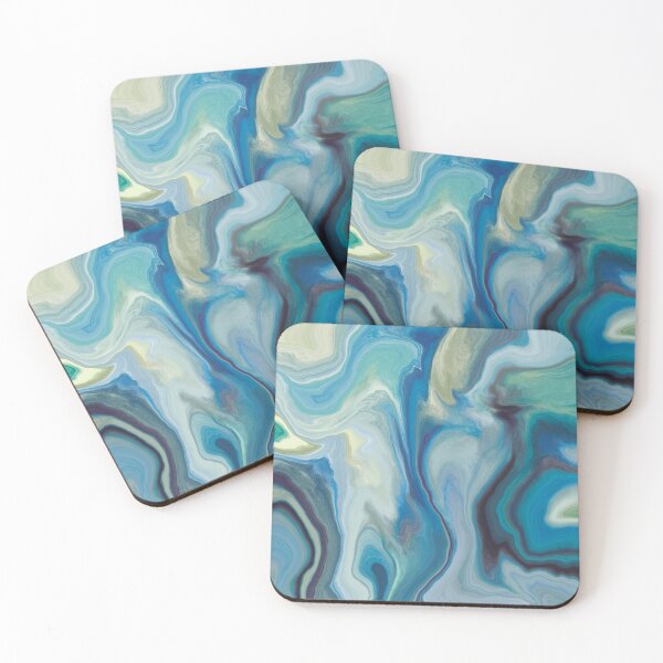 Item preview, Patrón de mármol Cool Ocean Pools - Paleta azul designed and sold by Squarebird.