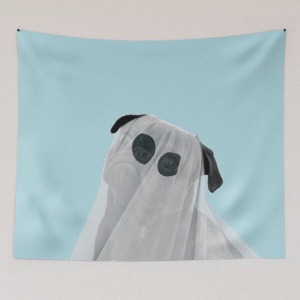 Item preview, Animal ghost pug in blue designed and sold by ESCAPZ.