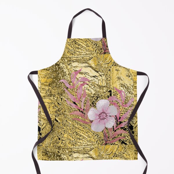 Item preview, Pink flower in melted gold designed and sold by ankka.