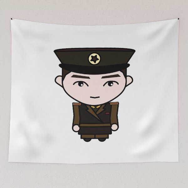 Item preview, [CRASH LANDING ON YOU] Captain Ri Military Chibi Sticker | Crash Landing On You | Son Ye Jin | Hyun Bin  designed and sold by AREUMDOWNTOWN.