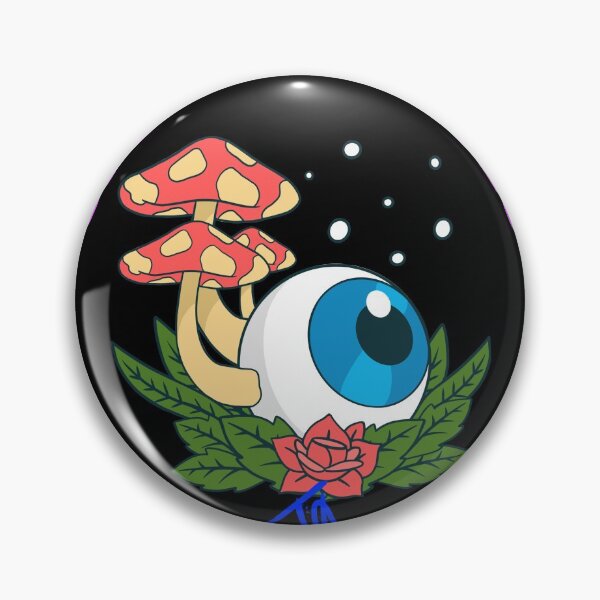 Item preview, Open Your Eyes To See What Is Beyond Psychedelic Eyeball Mushroom Rose Design designed and sold by AuroCreatives.