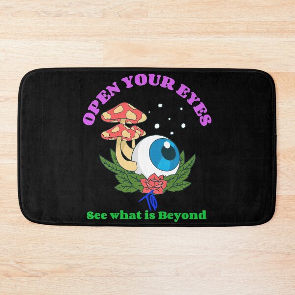 Item preview, Open Your Eyes To See What Is Beyond Psychedelic Eyeball Mushroom Rose Design designed and sold by AuroCreatives.
