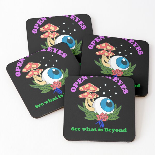 Item preview, Open Your Eyes To See What Is Beyond Psychedelic Eyeball Mushroom Rose Design designed and sold by AuroCreatives.
