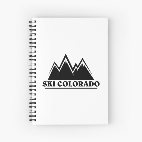 Ski Colorado Mountain Outline Spiral Notebook