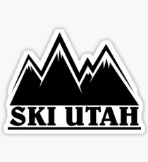 Ski Utah Mountain Outline Sticker