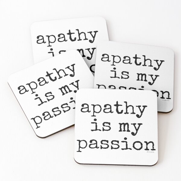 Item preview, apathy is my passion black spel text designed and sold by Dizkorce.