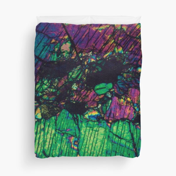 Pyroxene Crystals - Thin Section Photography Duvet Cover