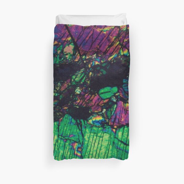 Pyroxene Crystals - Thin Section Photography Duvet Cover