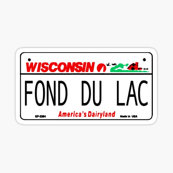 Item preview, Fond Du Lac Wisconsin License Plate Design designed and sold by zsonn.