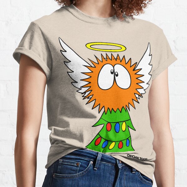 'Fluffy Christmas' Angel Classic T-Shirt