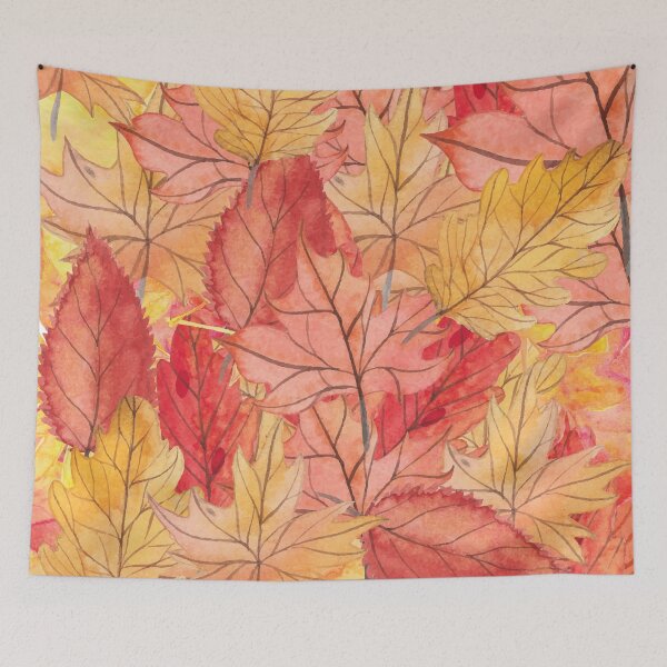 Item preview, Fall leaves Autumn leaves - reds, pinks, browns, yellows designed and sold by JellyBeenzz.