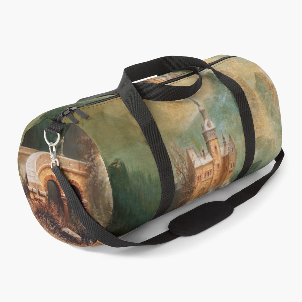 Winter Landscape With Castle In The Mountains by Albert Bredow Old Masters Reproductions Duffle Bag