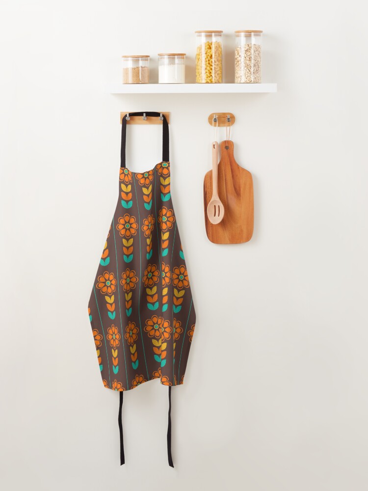 Alternate view of Retro 70's Flowers / Vintage 1970s Floral Seventies Apron
