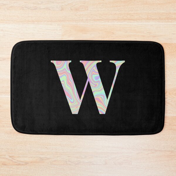 Item preview, Letter W Holographic Liquid Marble Effect Rainbow Alphabet designed and sold by Sour Soul.