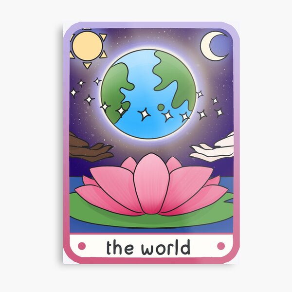 The World Modern Tarot Card Design Metal Print