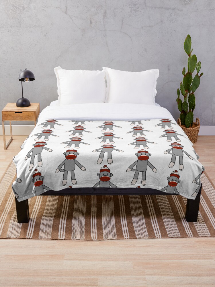 Sock monkey blanket hot sale