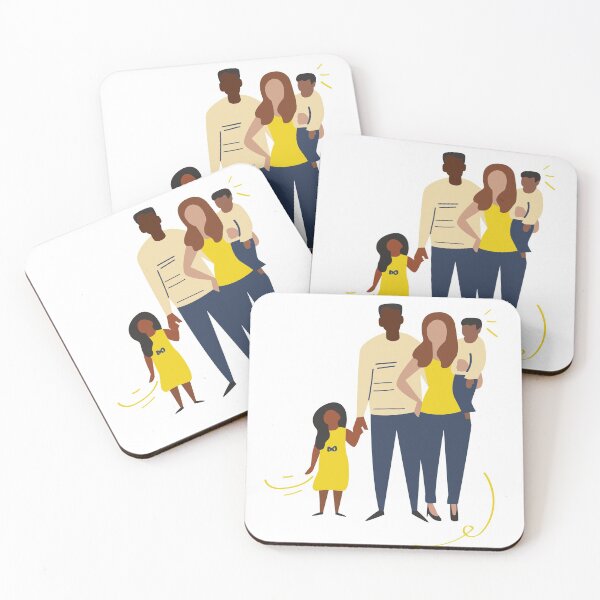 Aperçu de l'œuvre famille interracial créée et vendue par artjojo.