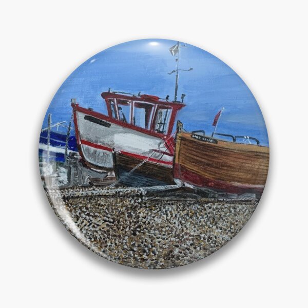 Item preview, Original artwork of boats on Deal beach, in Kent England designed and sold by shaz141.