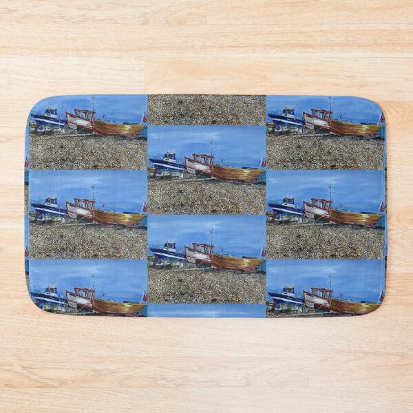 Item preview, Original artwork of boats on Deal beach, in Kent England designed and sold by shaz141.
