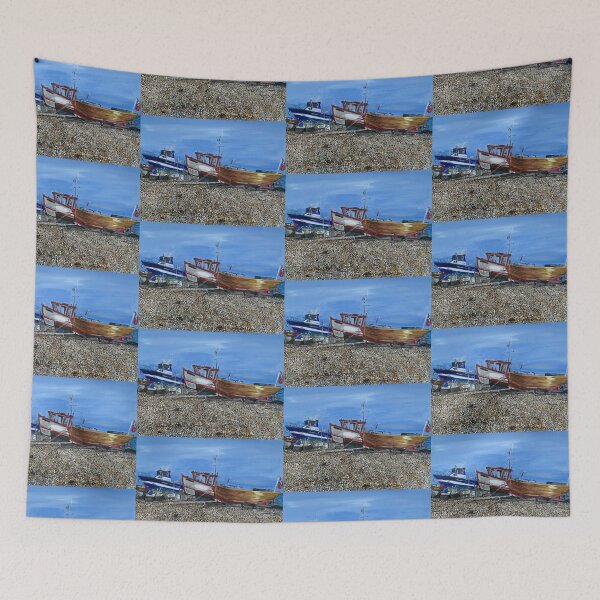 Item preview, Original artwork of boats on Deal beach, in Kent England designed and sold by shaz141.