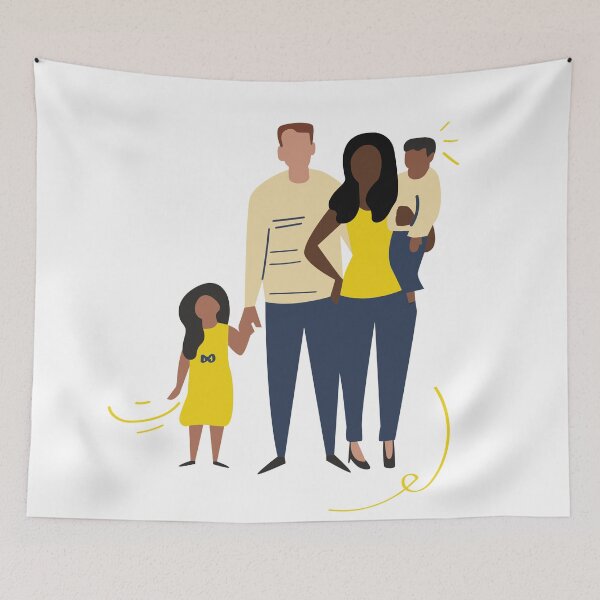Item preview, familia interracial designed and sold by artjojo.