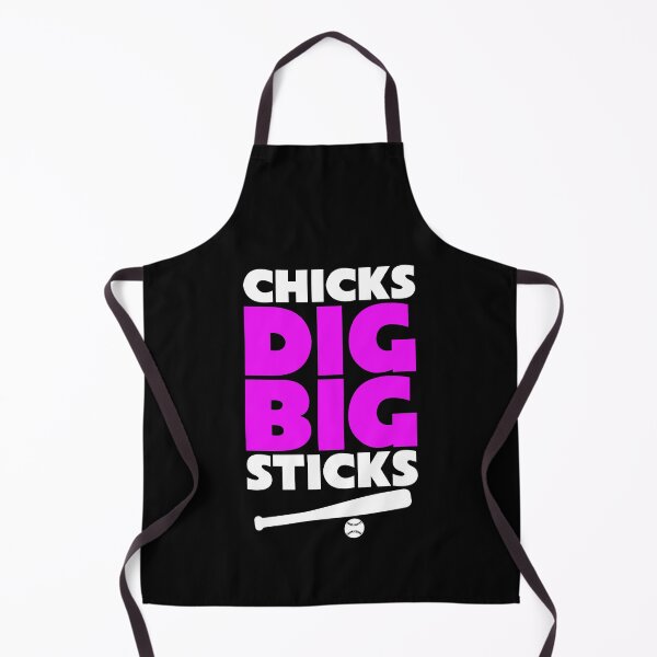 Item preview, CHICKS DIG BIG STICKS - FUNNY BASEBALL FAN GRAPHIC PRINT designed and sold by GnarlyGatorTees.