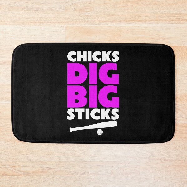 Item preview, CHICKS DIG BIG STICKS - FUNNY BASEBALL FAN GRAPHIC PRINT designed and sold by GnarlyGatorTees.